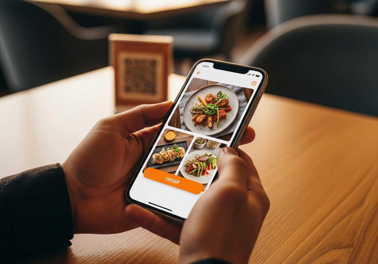 Guests order from their phone